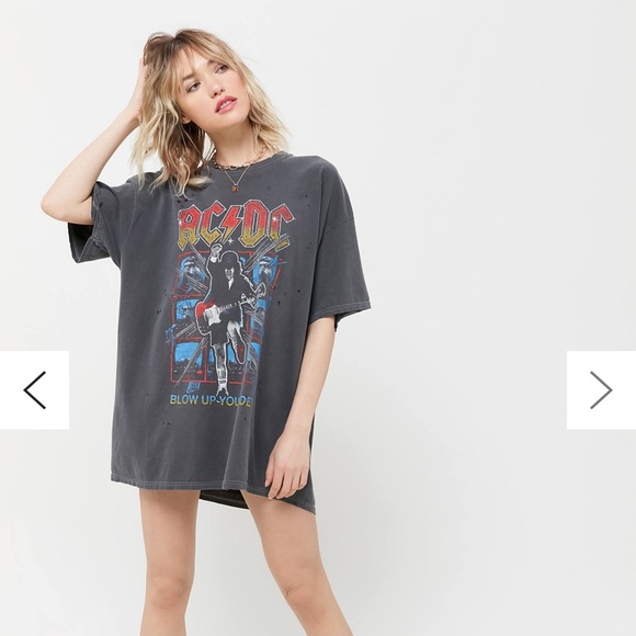 Urban Outfitters Dresses & Skirts - NWT AC/DC Distressed T-Shirt Dress UrbanOutfitters